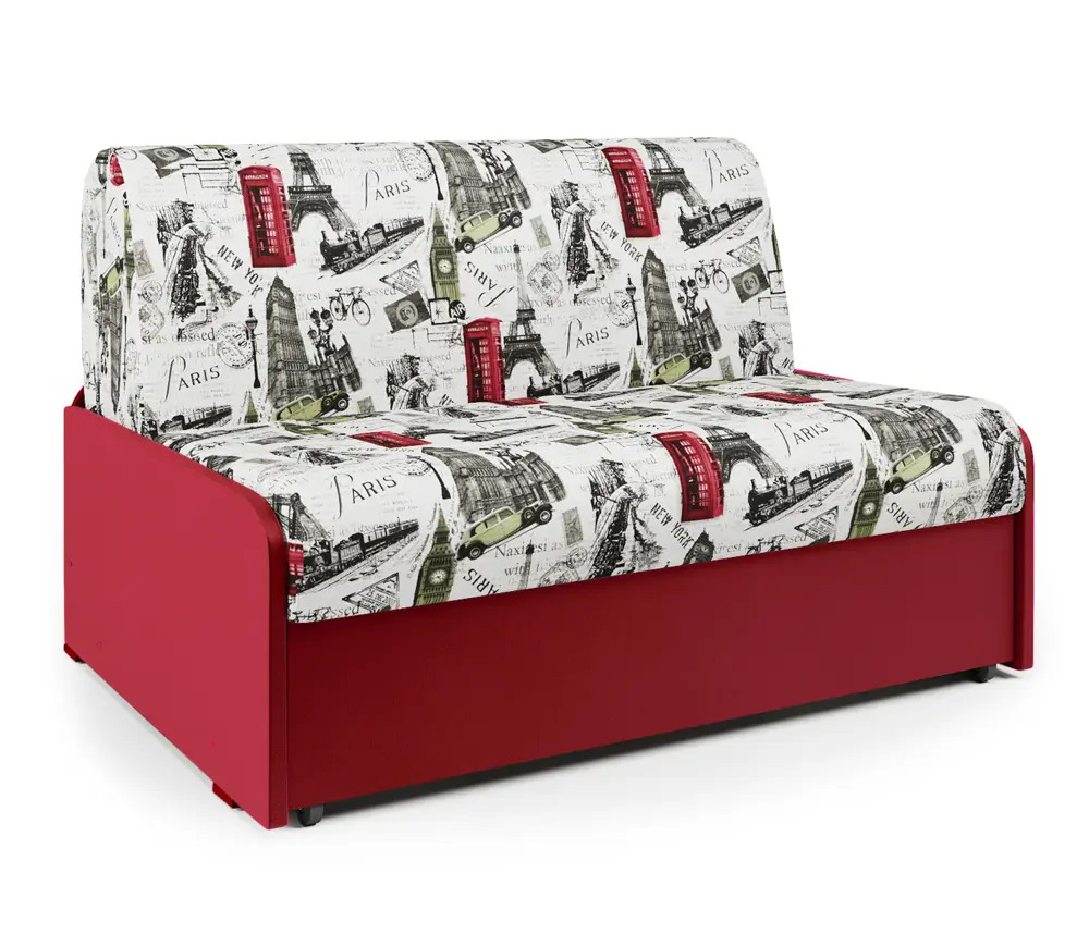 90507470 Диван Шарм-дизайн Коломбо БП 33070484 126x95x110 см велюр цвет красный STLM-1082418