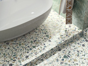 Пол / керамогранит с эффектом Венецианского терраццо