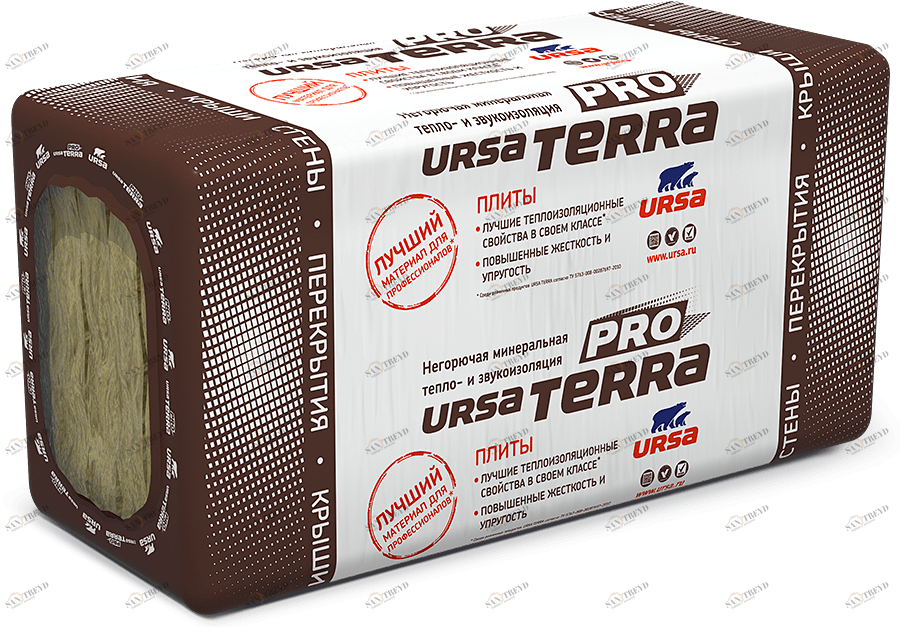 Тепло-звукоизоляция Ursa Terra 34PN PRO 1000х610х50мм (6,1м2; 0,305м3) 4012