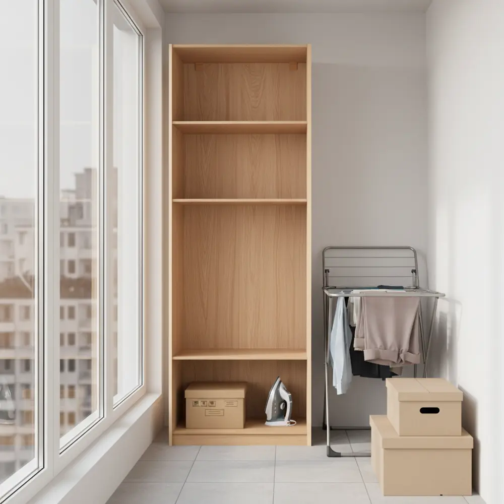 Шкаф открытый Лион с 3 полками 80х232,2х54,5 ЛДСП дуб комано Santreyd STLM-2190891