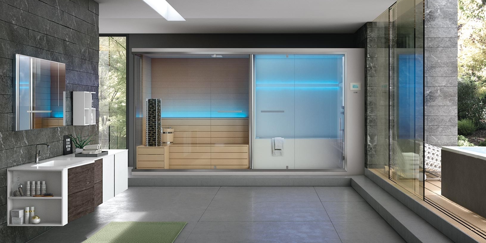 Спа: Ванна Сауна Хамам Душ OLIMPO Gruppo Geromin SSAOL9P2DA - Вид №1