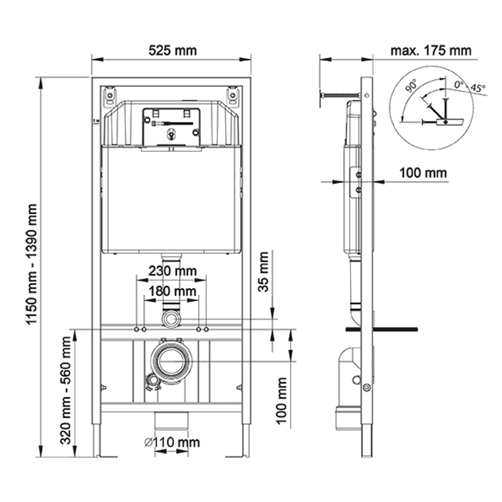 Комплект инсталляция с унитазом Linx Black Berges с кнопкой Santreyd STLM-2040289 - Вид №8