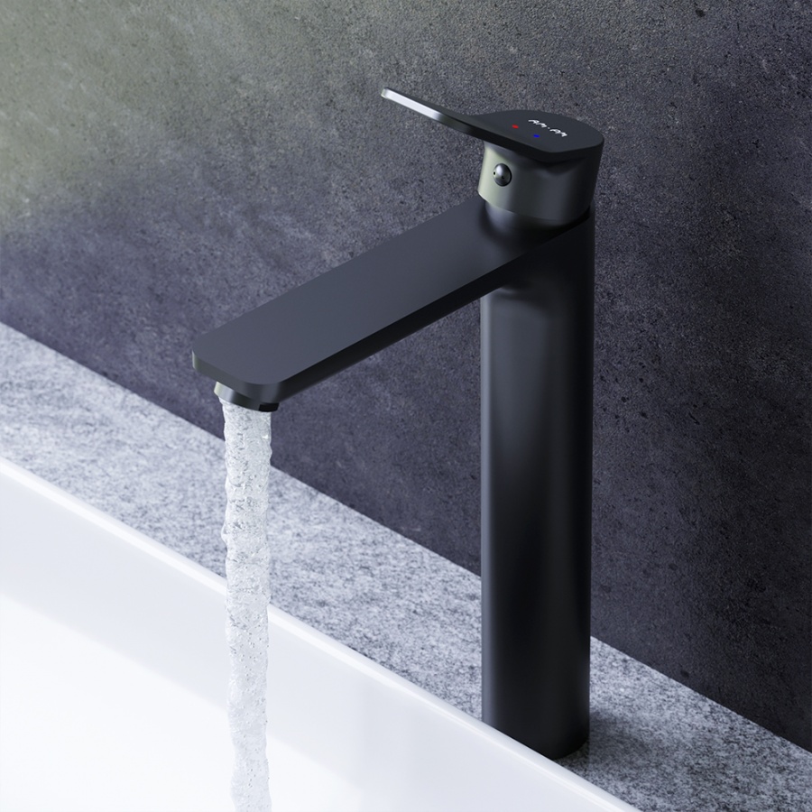 F85A92022 смеситель д/умывальника высокий черный шт. AM.PM X-Joy  - Вид №1