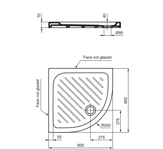 W833461 Душевой поддон угловой VIDIMA FRESH - Вид №1