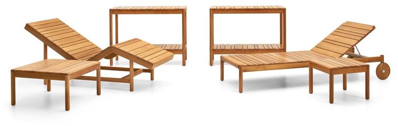 Varaschin Садовая кушетка из тика Barcode 2181e - Вид №1