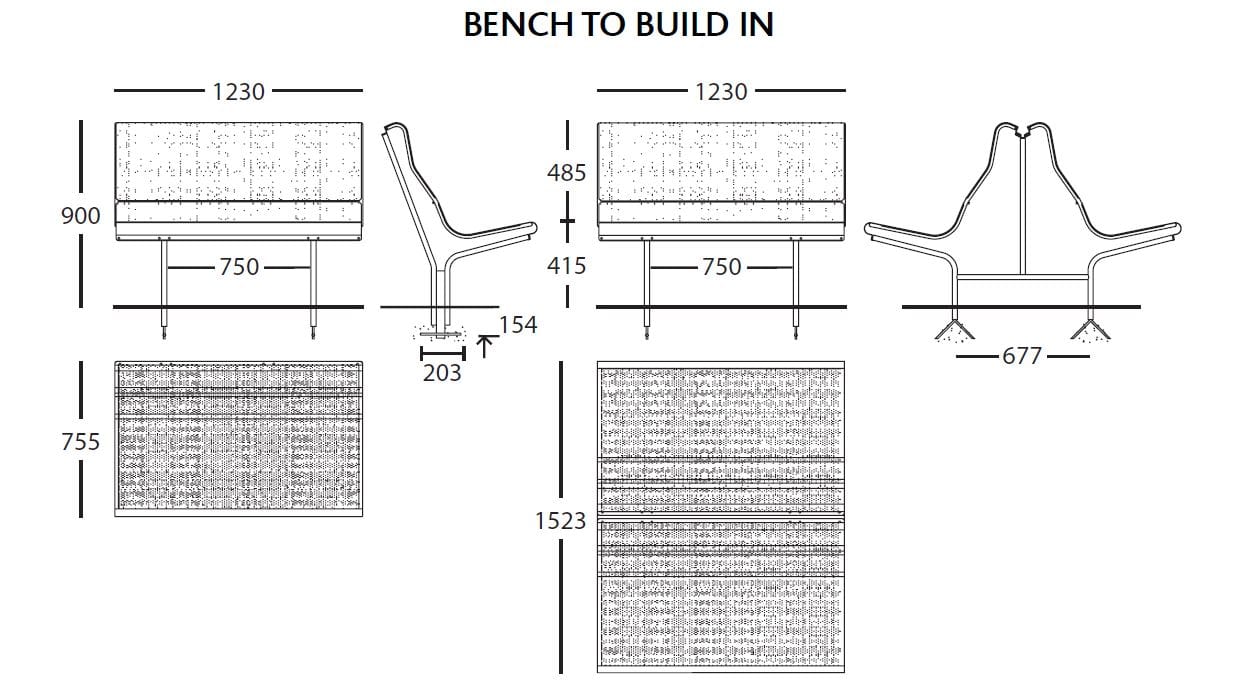 Модульная стальная скамья со спинкой BD Barcelona PERFORANO ARCH-00145783 - Вид №7