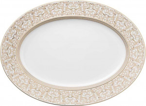 10562579 Rosenthal Versace Блюдо овальное Rosenthal Versace Медуза Гала 40см, фарфор Фарфор