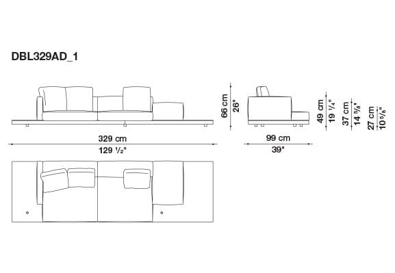 Кожаный диван B&B Italia док ARCH-00106863 - Вид №191