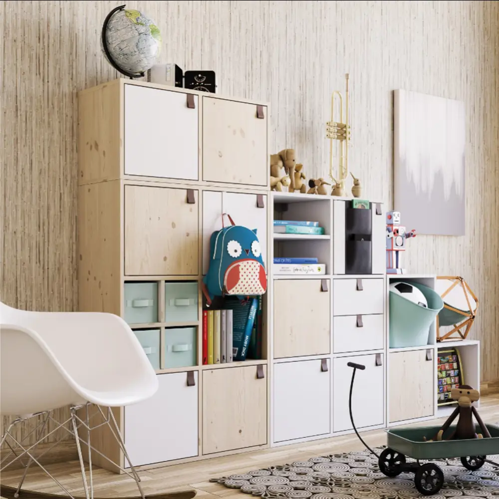 Стеллаж KONSENSA Руан 6 секций 70x104x31.7 см ЛДСП цвет белый STLM-2037237 - Вид №14