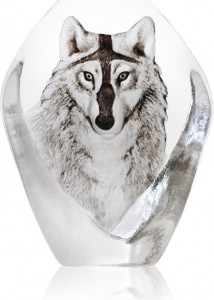 10663726 MALERAS Скульптура "Волк", серая, 100/140 мм.