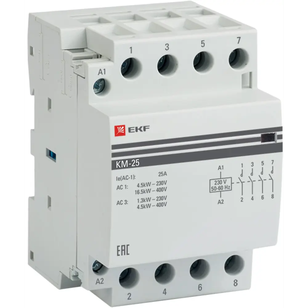 Контактор EKF КМ 4NО для управления мощными нагрузками 82421655 STLM-1101258