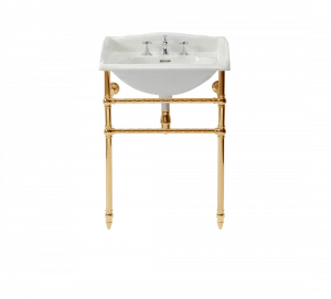 Gentry Home Таз большой белый Victorian Темное золото GH101396