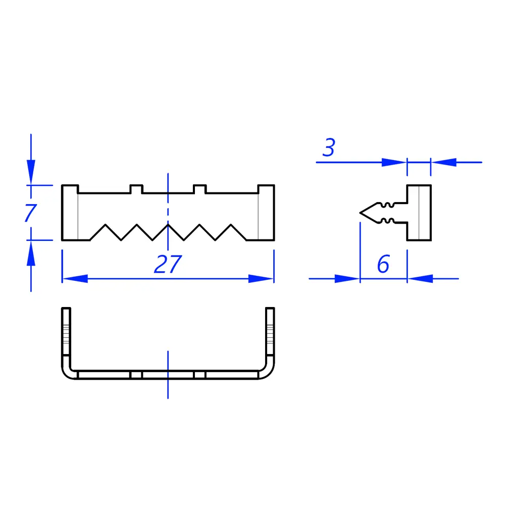 Крепеж для багета зубчатый забивной 27x7 мм Santreyd STLM-2195376 - Вид №1