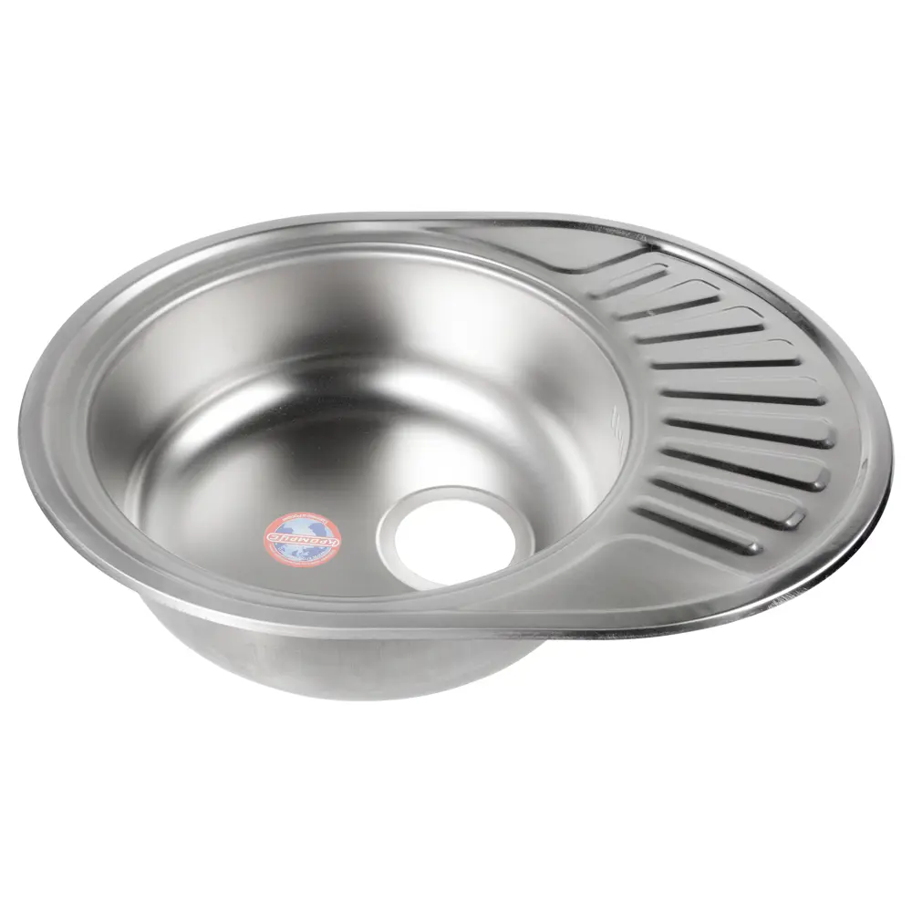 KROMRUS Кухонная мойка с крылом для сушки из нержавеющей стали 17162305 Мойка врезная STLM-0007601 - Вид №3