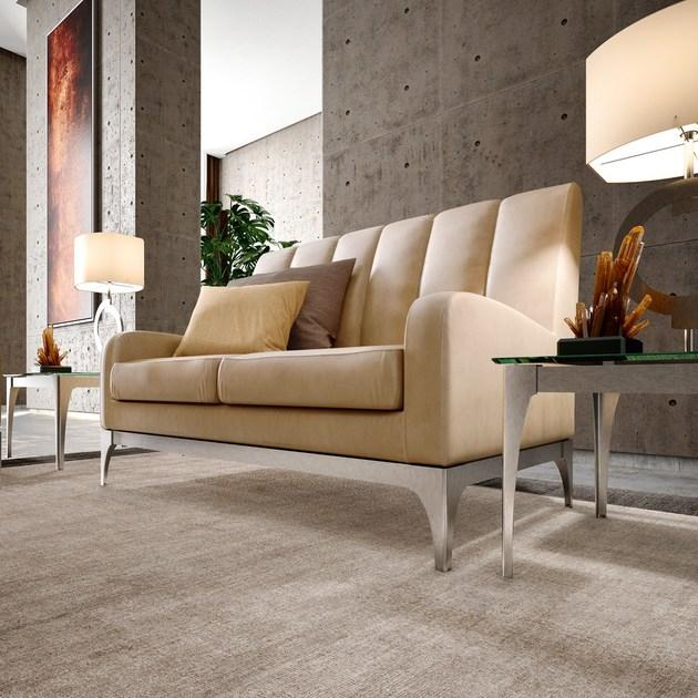 Caroti 2-х местный кожаный диван в современном стиле Concept Art.142 - quartz - Вид №3