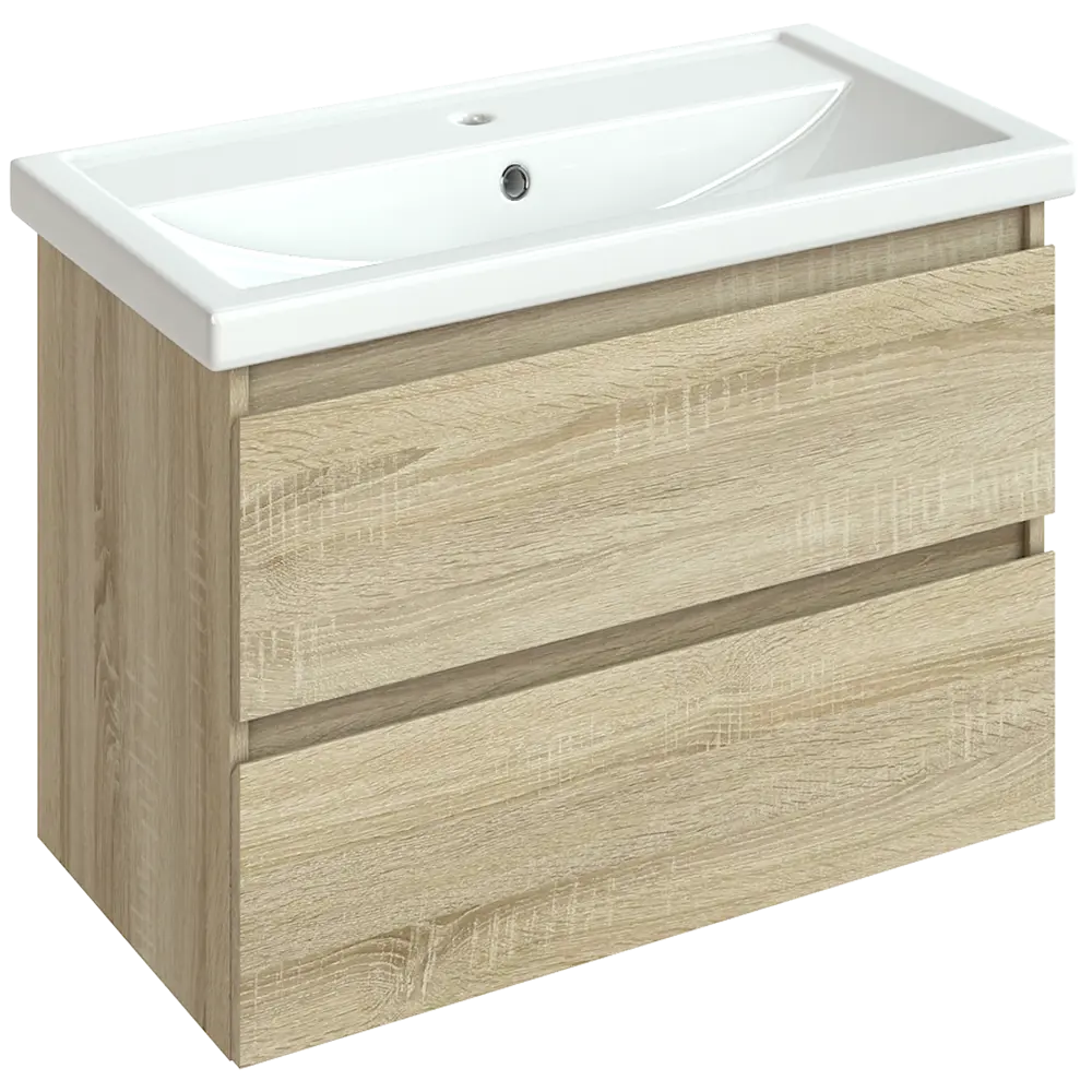 Тумба под раковину подвесная Matteo 50 см цвет дуб сонома VIGO STLM-2047335 - Вид №1
