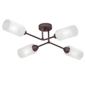 Люстра потолочная Vitaluce Скарлетт 4 лампы 12м² E27 цвет коричневый