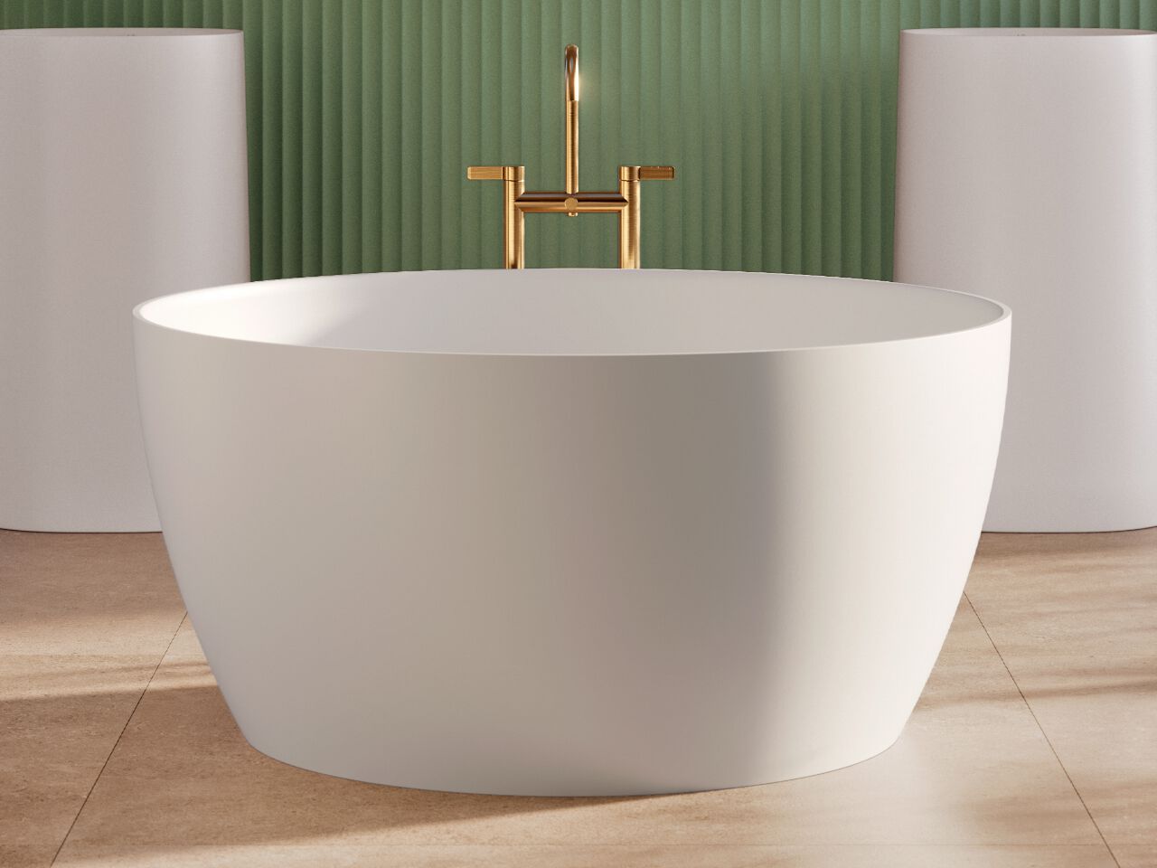 Круглая ванна в центре комнаты в Dolotek© Acquabella Acquawhite ARCH-00070186