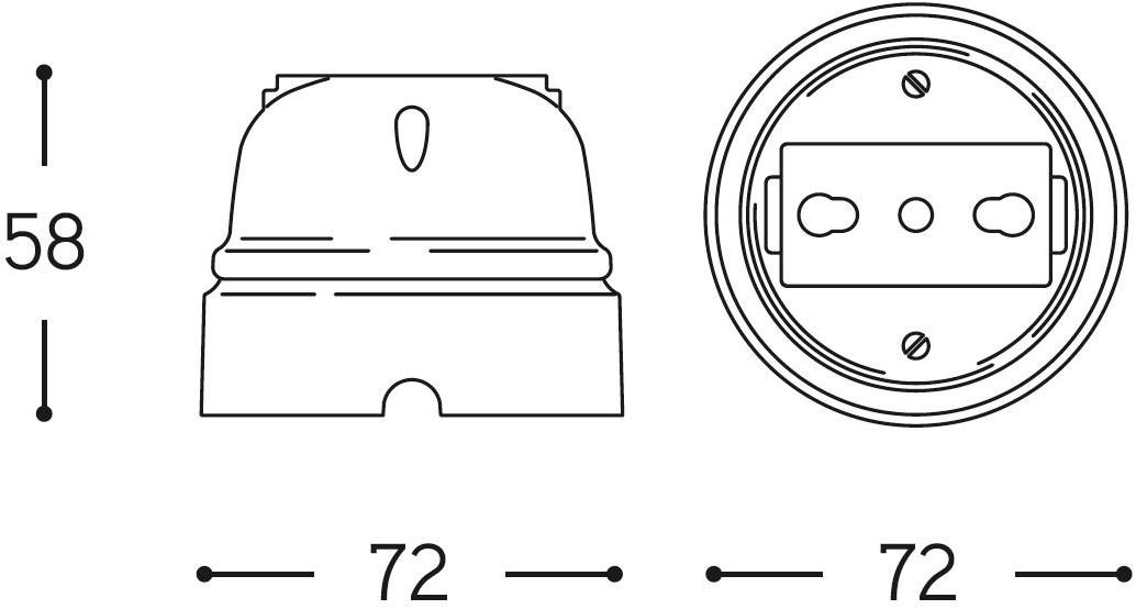 Aldo Bernardi Одиночная керамическая электрическая розетка Rigel sun-id-1348057 - Вид №1