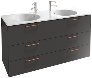 EB2536-R7-G1C Тумба под столешницу 140 см, 6 ящиков, бронзовая ручка JACOB DELAFON ODÉON RIVE GAUCHE