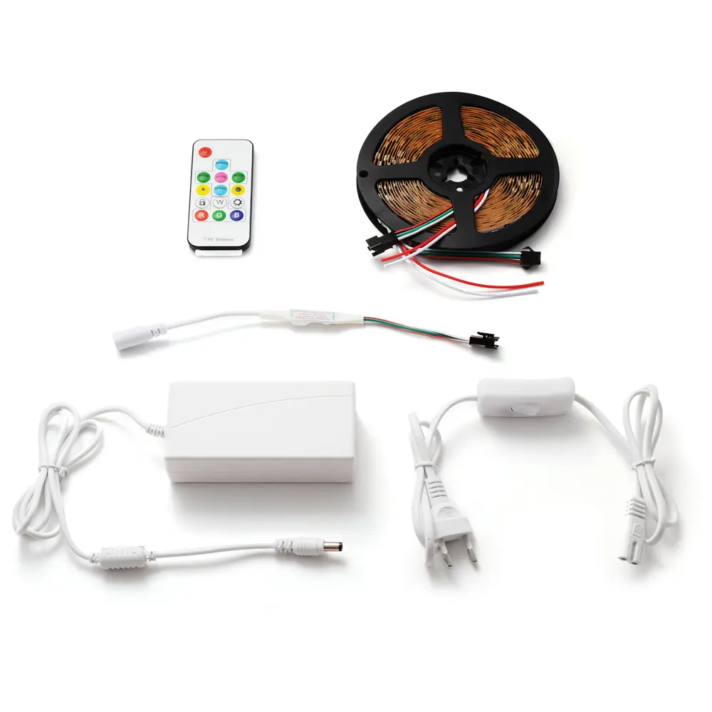 Светодиодная лента адресная Apeyron 10-99 60 диод 14.4 Вт/м 24 В 12 мм IP20 10 м RGB свет STLM-2098547 - Вид №2