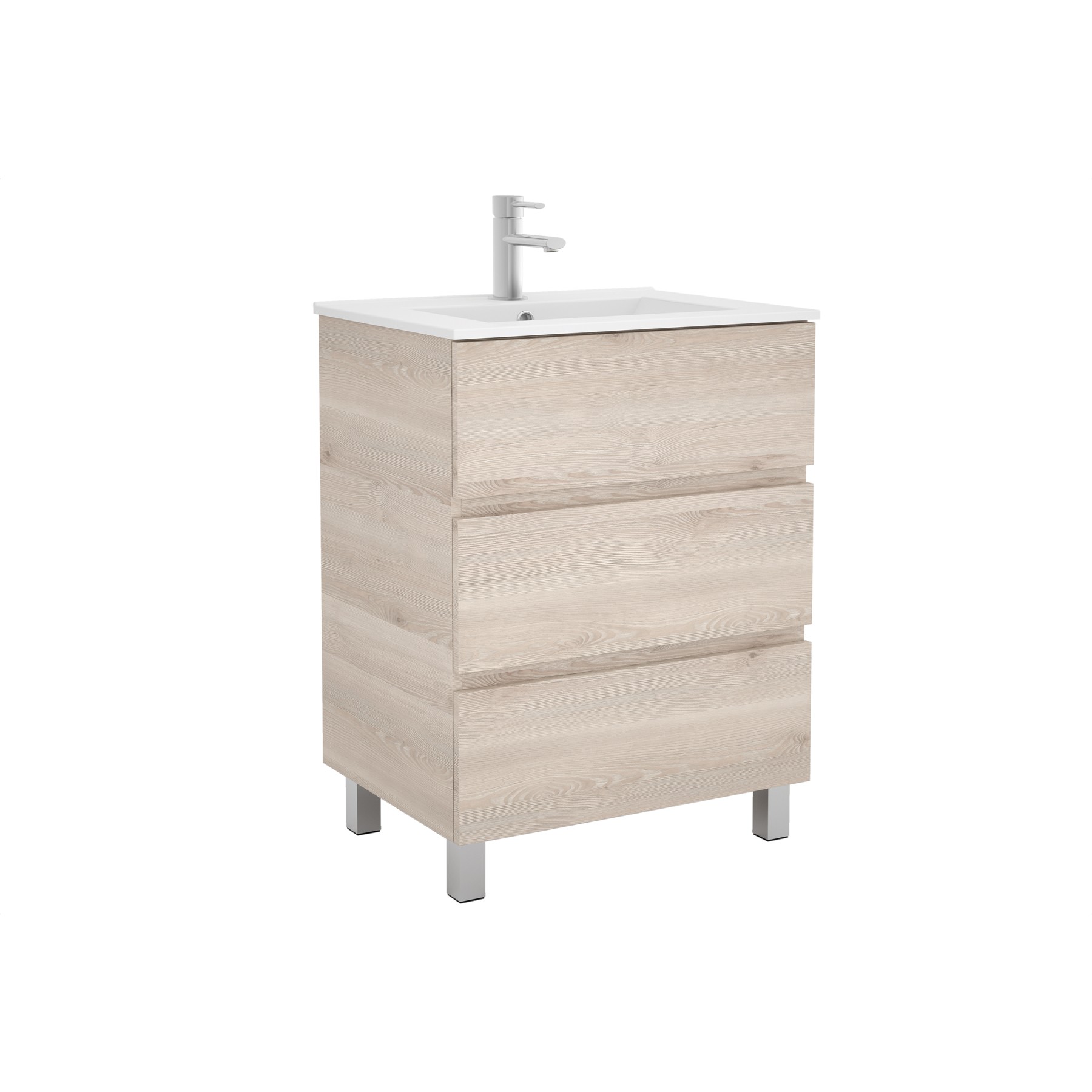 26562 SALGAR Мебель для умывальника FUSSION LINE 700 3 ящика NATURAL 697 x 868 x 450 мм Естественный - Вид №1