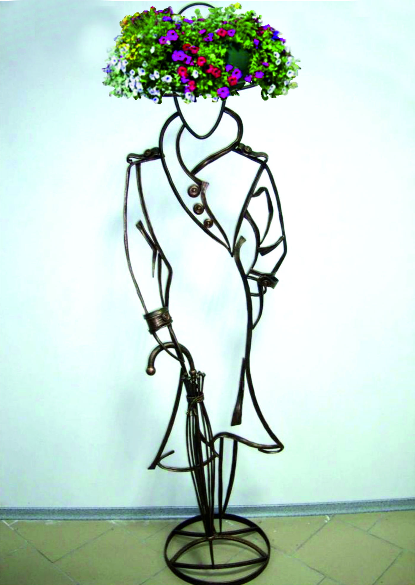 DV101-VO.PL ДЕВУШКА 1, цветочница вертикального озеленения с термо-чашей LAB.Space 