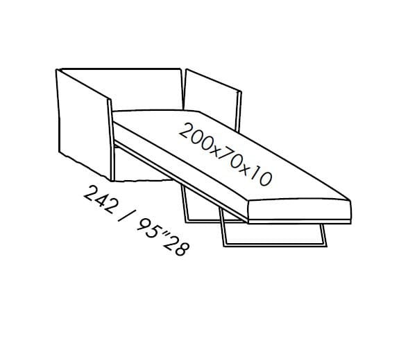 Съемное кресло-кровать из ткани Meridiani ARCH-00100889 - Вид №4