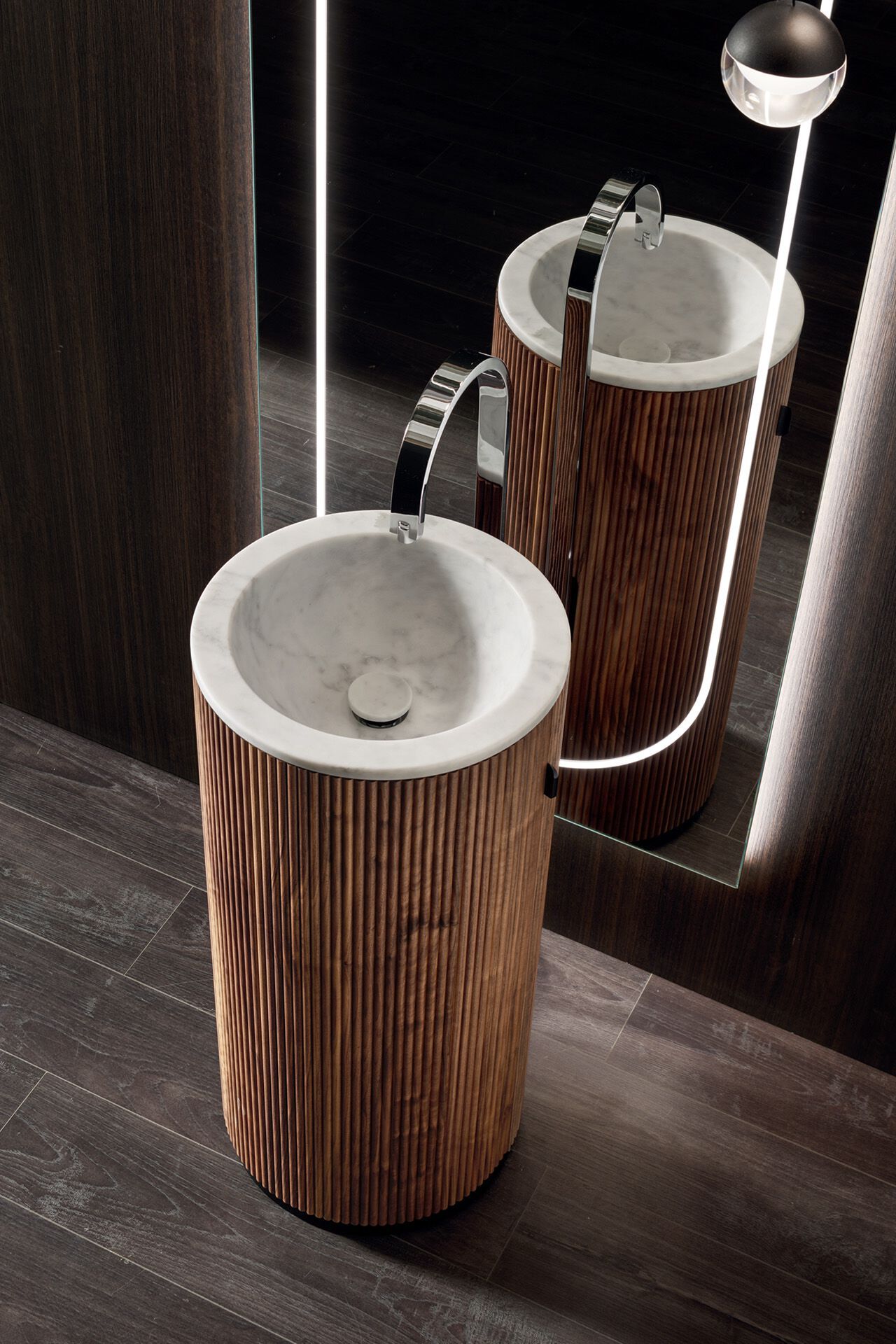 Отдельно стоящая раковина с ореховым покрытием ARCOM Монолит ARCH-00022055 - Вид №1