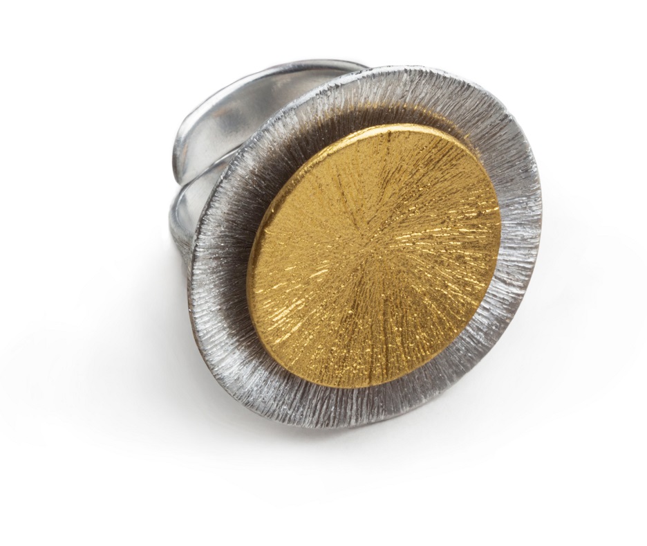 MIX_1338 Кольцо золотисто-серебристый, алюминий, Mix Culture Santreyd 