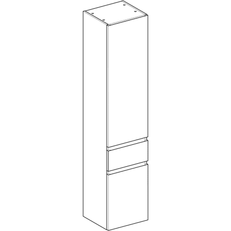 501.923.JR.1 Высокий шкафчик Geberit Renova Plan с двумя дверями и одним выдвижным ящиком Geberit  - Вид №1