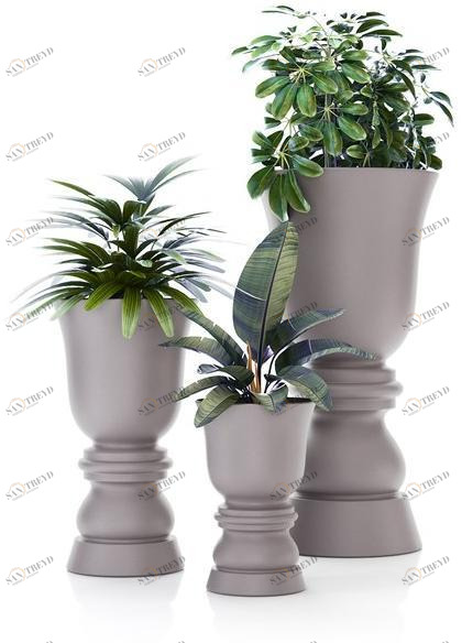 VONDOM Высокий пластиковый садовый горшок Suave sun-id-1431538