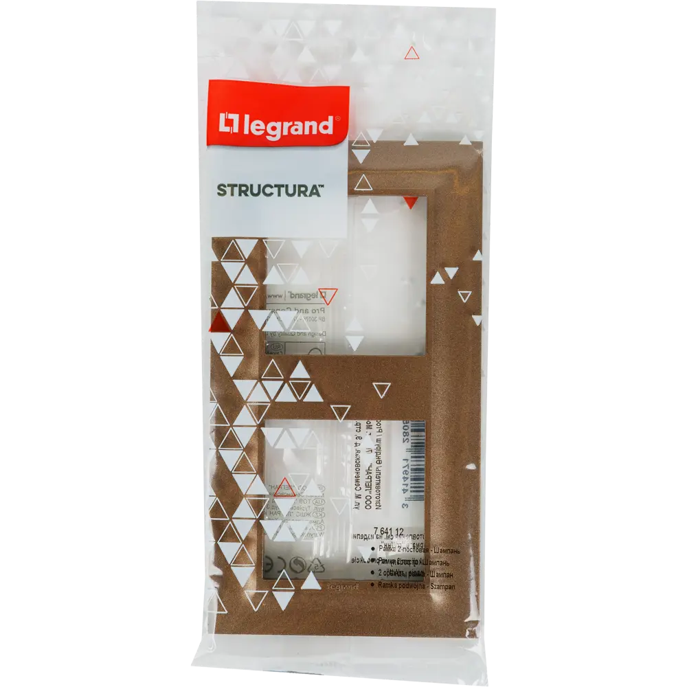 Рамка для розеток и выключателей Legrand Structura 2 поста, цвет шампань STLM-2039569 - Вид №4