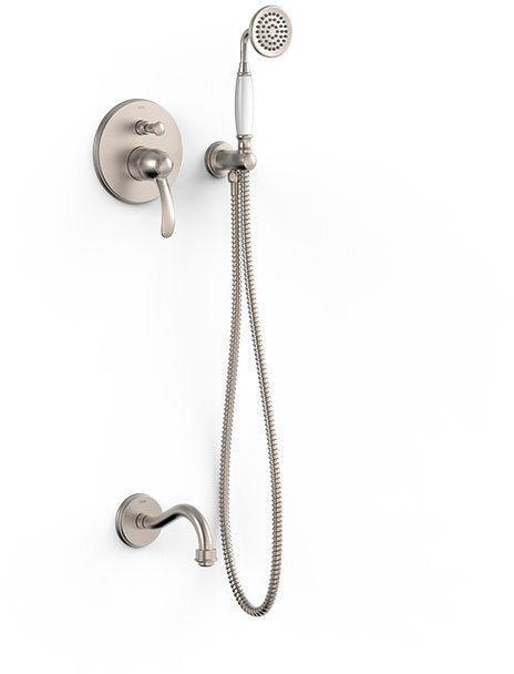 Комплект 2-ходовых скрытых смесителей с одной ручкой TRES CLASIC для ванны и душа-24218005AC TRES