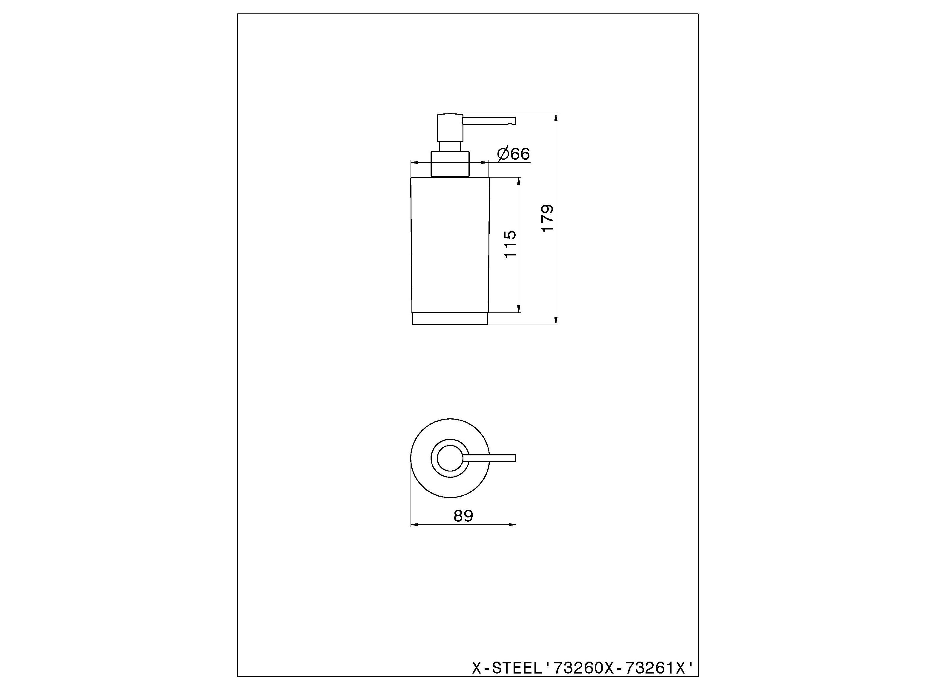 Дозатор мыла из нержавеющей стали Newform аксессуары X-STEEL 316 ARCH-00116022 - Вид №3