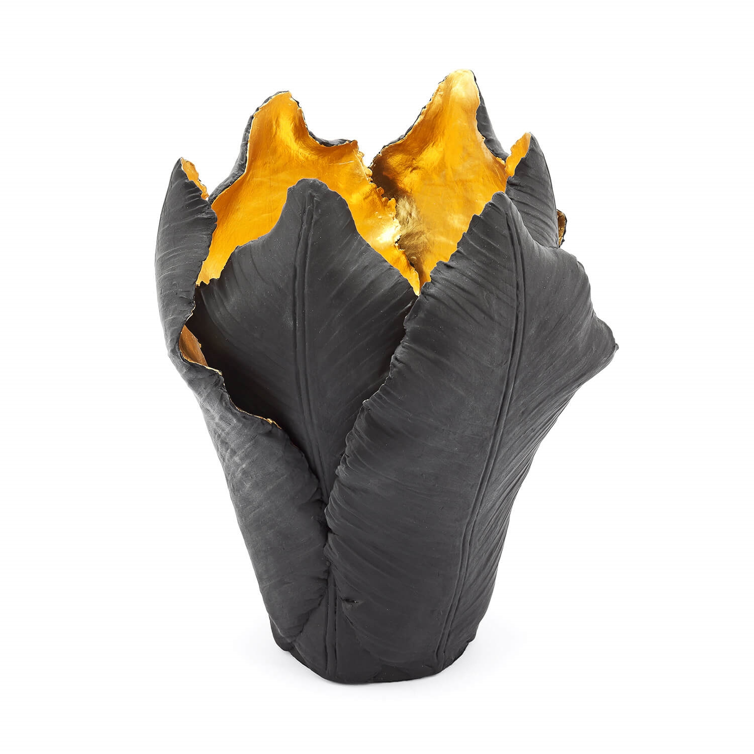 300054-93 ABHIKA ПОДСВЕЧНИК ТЮЛЬПАН BIG BLACK/GOLD 