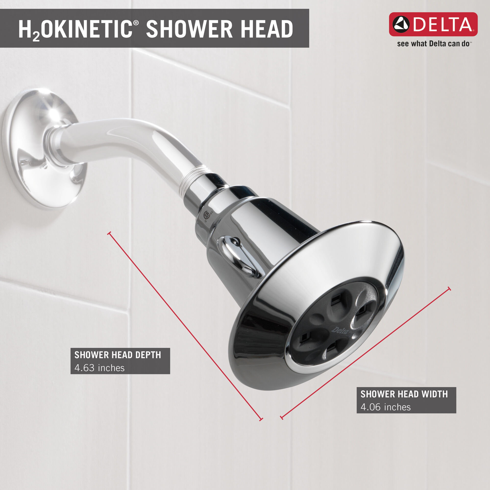 Регулируемая лейка для душа Water-Amplifying® Delta Faucet 75152 - Вид №2