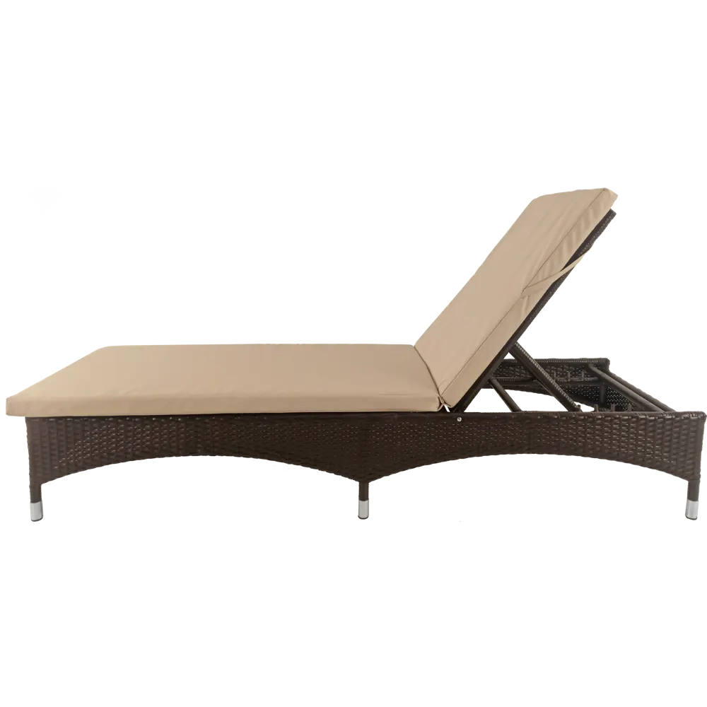 Шезлонг Lima193x31x65 см сталь/текстилен темно-коричневый Santreyd STLM-2072514 - Вид №1