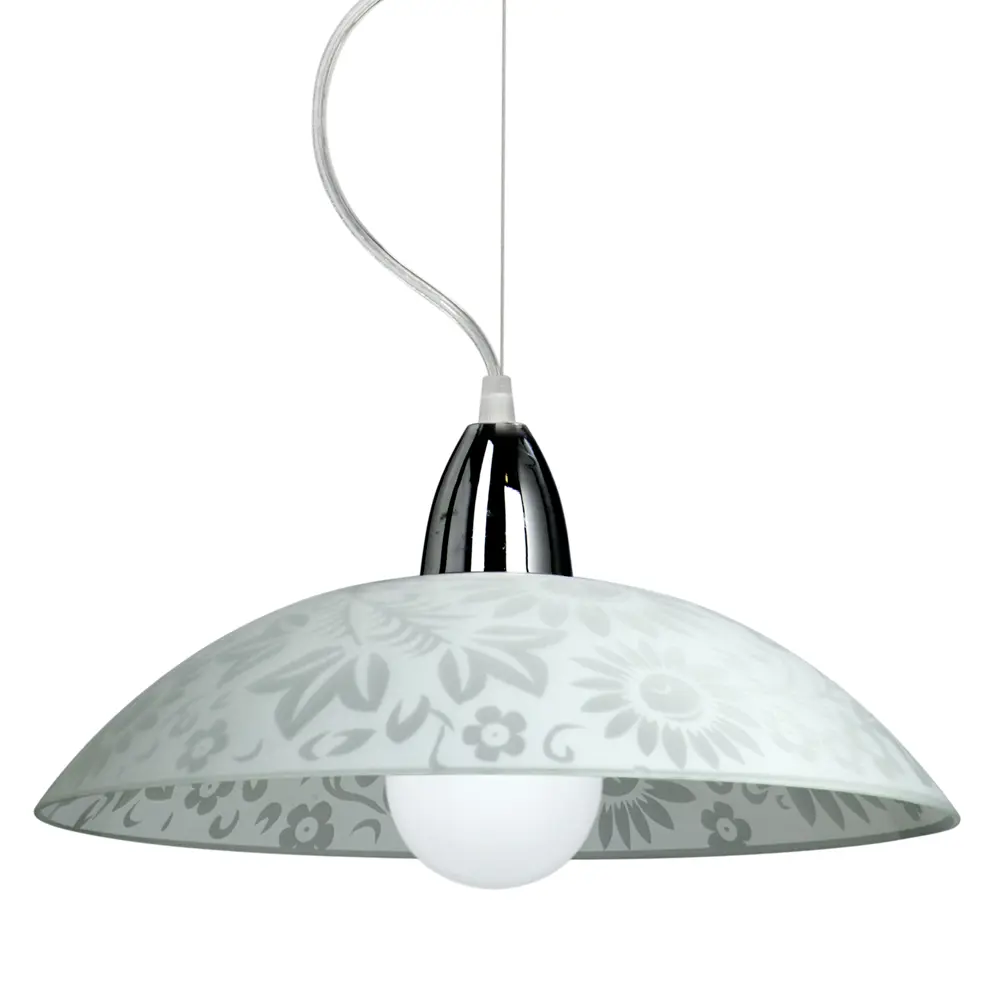 Люстра Альра 1xE27x100 Вт, металл/стекло, цвет белый/мультиколор Vitaluce STLM-2032504