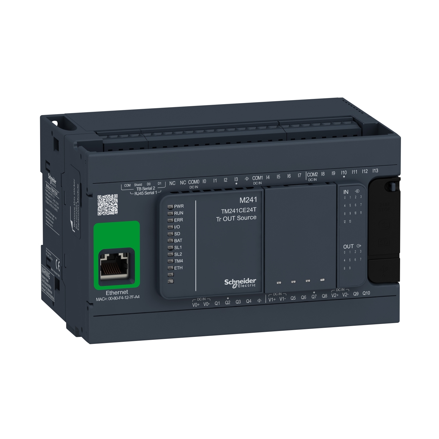 TM241CE24T БАЗОВЫЙ БЛОК M241-24IO ТРАНЗИСТ ИСТОЧНИК ETHERNET Schneider Electric 