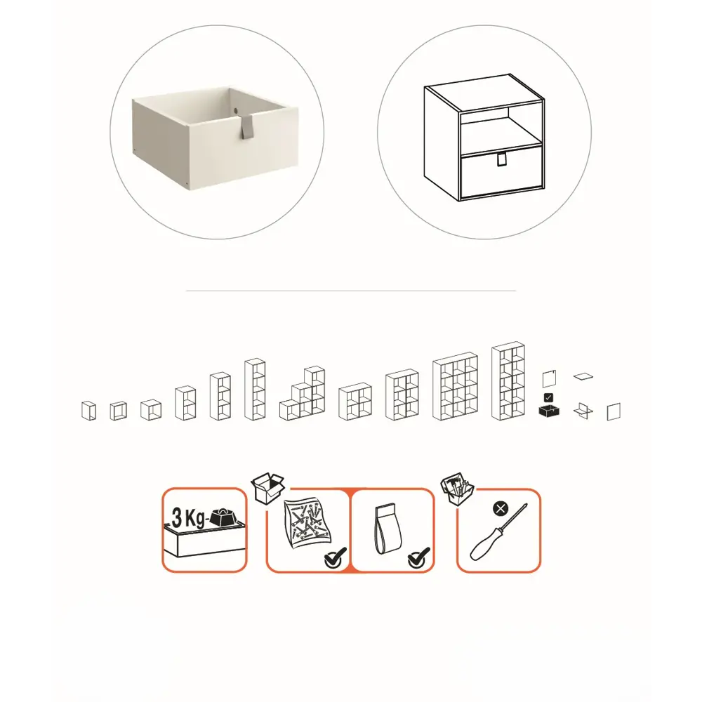 Ящик выдвижной KONSENSA Руан 32.4x15.3x1.6 см ЛДСП цвет белый STLM-2154782 - Вид №9