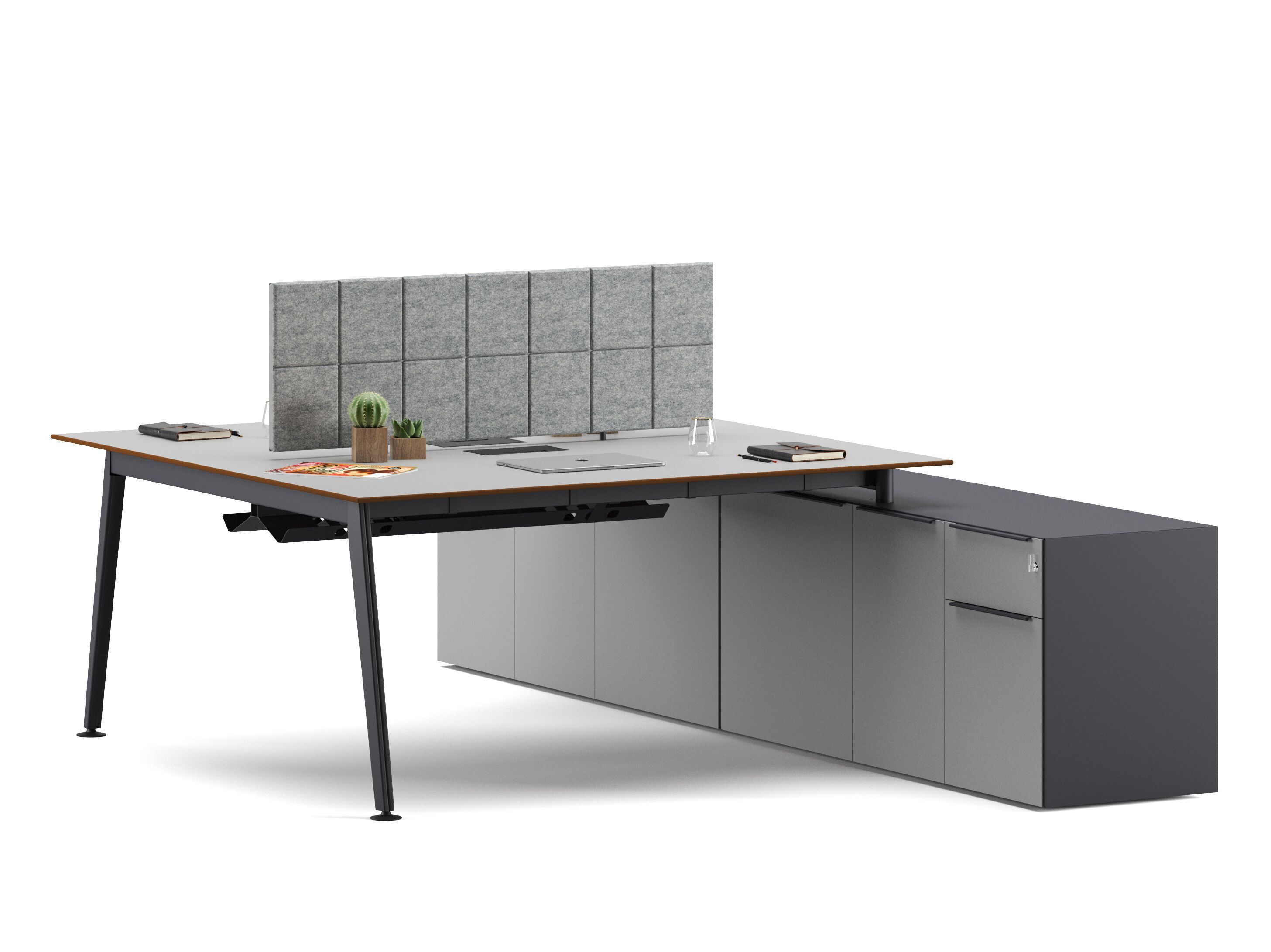 Деревянный угловой стол с ящиками Ersa HANA ARCH-00076909