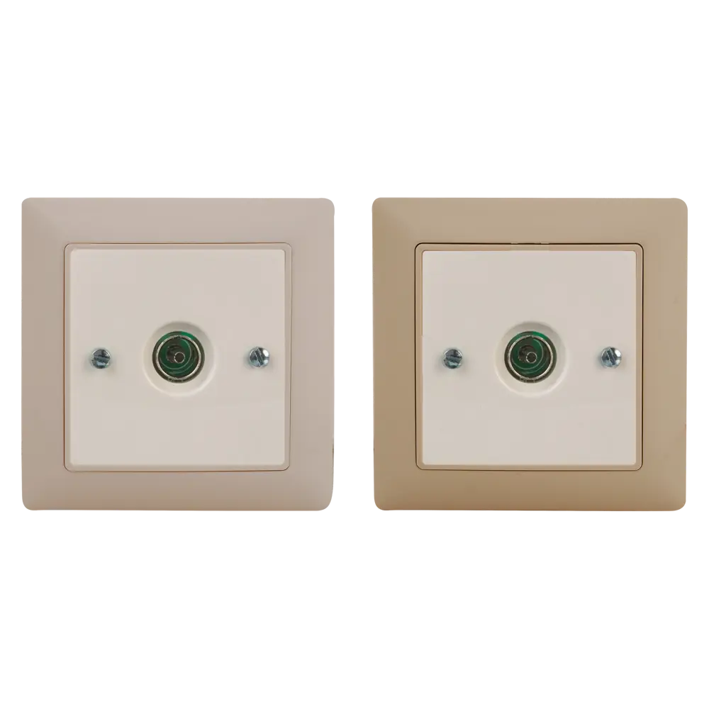 ТВ-розетка оконечная встраиваемая ABB Basic 55 шлейф, цвет белый STLM-2206298 - Вид №1