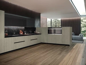 Febal Casa Линейная кухня со встроенными ручками