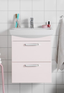 1751470 Life 700 M Шкаф Для Умывальника И Коробка Передняя Светло-Роза ... Hafa  Светло-Розовый