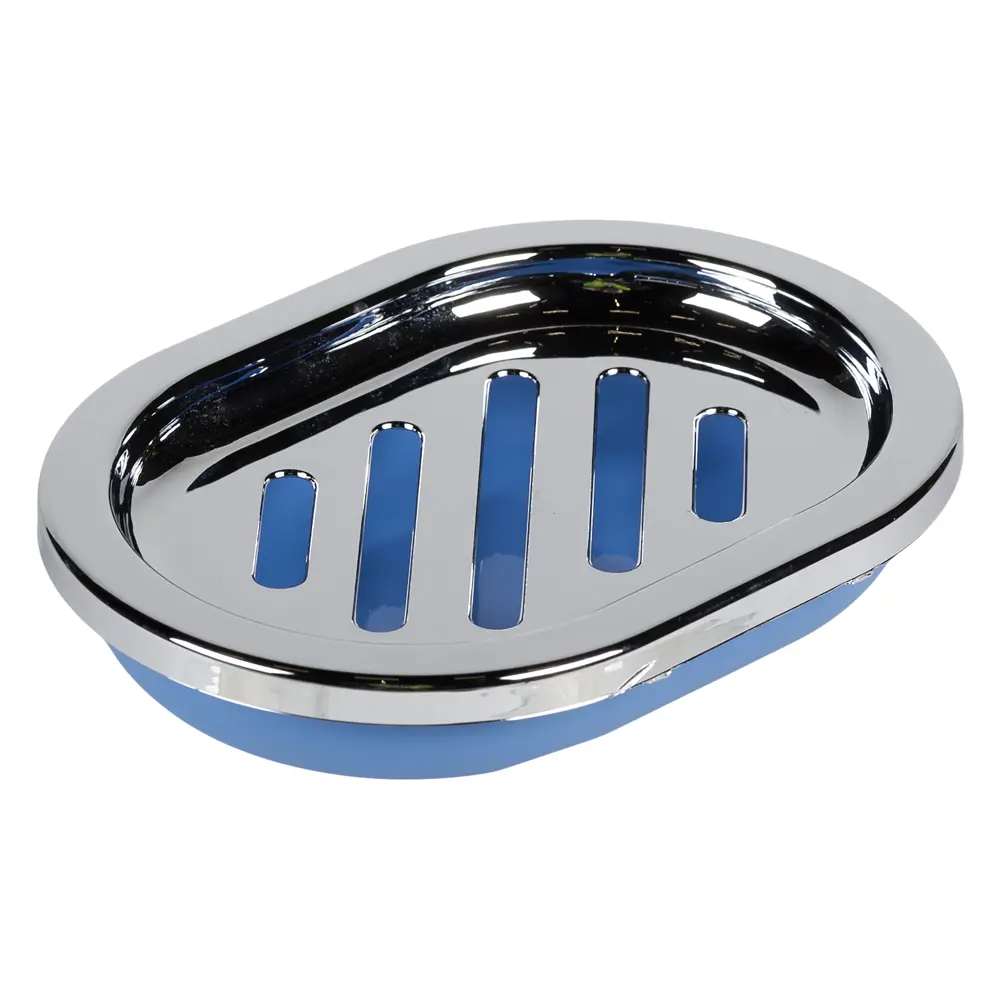 Мыльница настольная «Альма» пластик цвет синий АКВАДЕКОР STLM-2002056