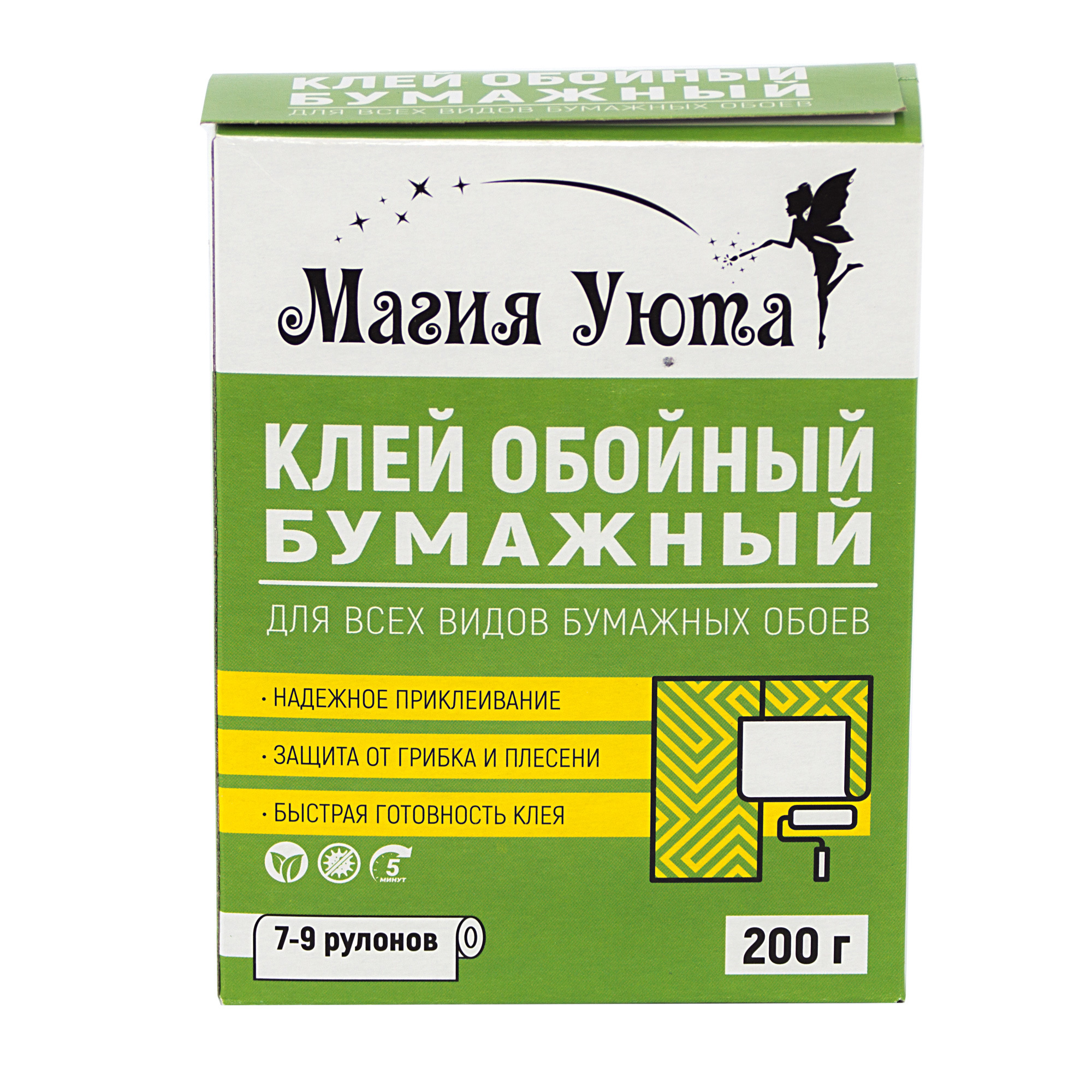 Клей для бумажных обоев МАГИЯ УЮТА - надежная фиксация на 37-48 м² 85061249 STLM-0057943