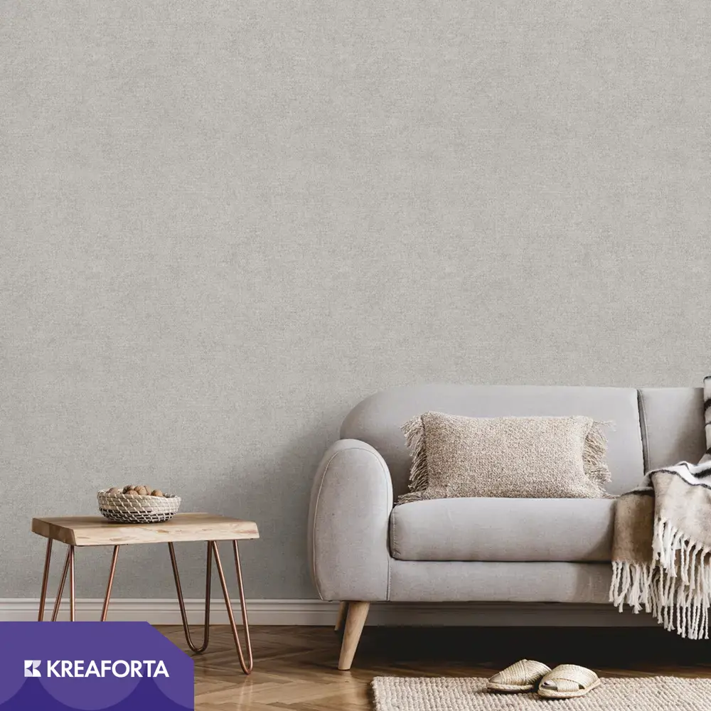 Обои флизелиновые KREAFORTA Linen коричневые 1.06 м 77022-81 STLM-2039999 - Вид №2