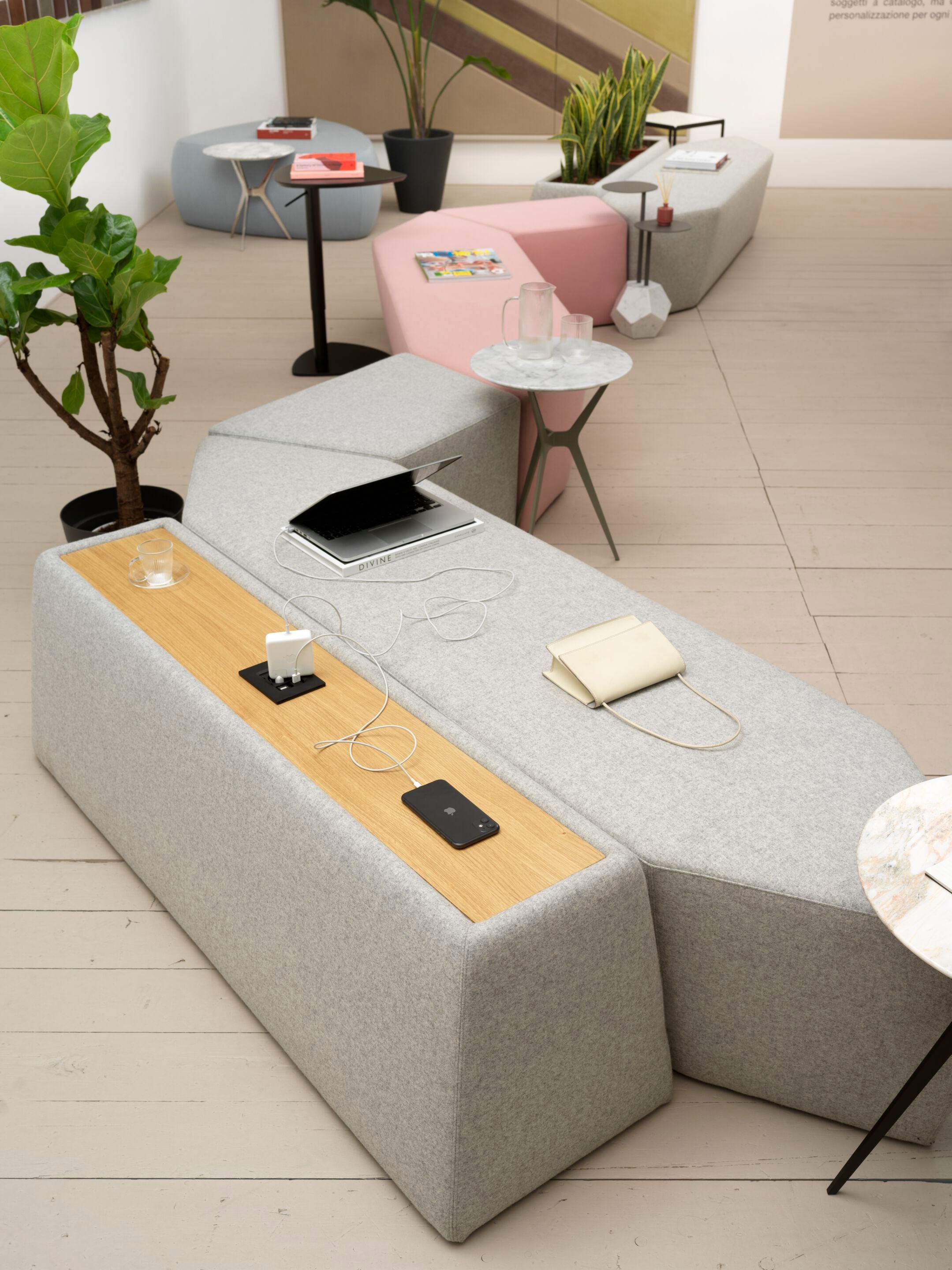 Мягкая скамейка из ткани SITIA Rocks ARCH-00135787 - Вид №8