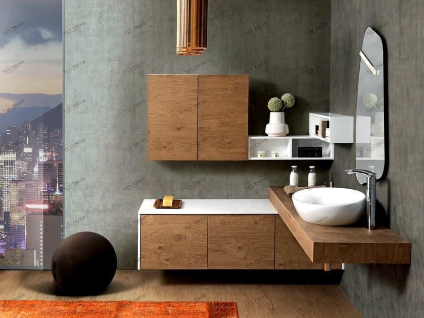 Mobiltesino Тумба под умывальник угловая подвесная со шкафом Velvet sun-id-1441481